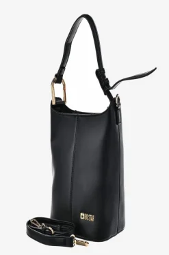 Best Damska Mała Torebka Z Eko Skóry Big Star OO574133 Czarna Torebki Kuferki|Torebki Klasyczne