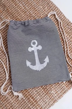 Sale Boto Damska Marynarska Torebka Czarna Worek Plażowy