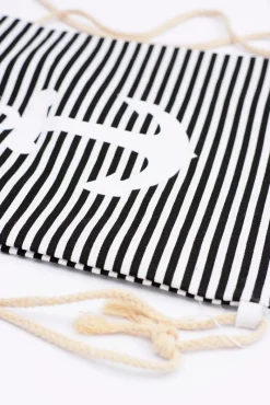 Discount Damska Marynarska Torebka Czarny Worek Plażowy Torebki Plażowe