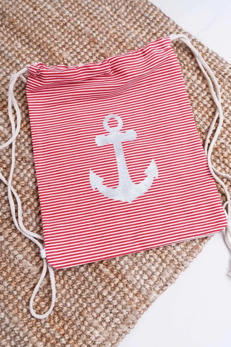 Hot Boto Damska Marynarska Torebka Czerwona Worek Plażowy