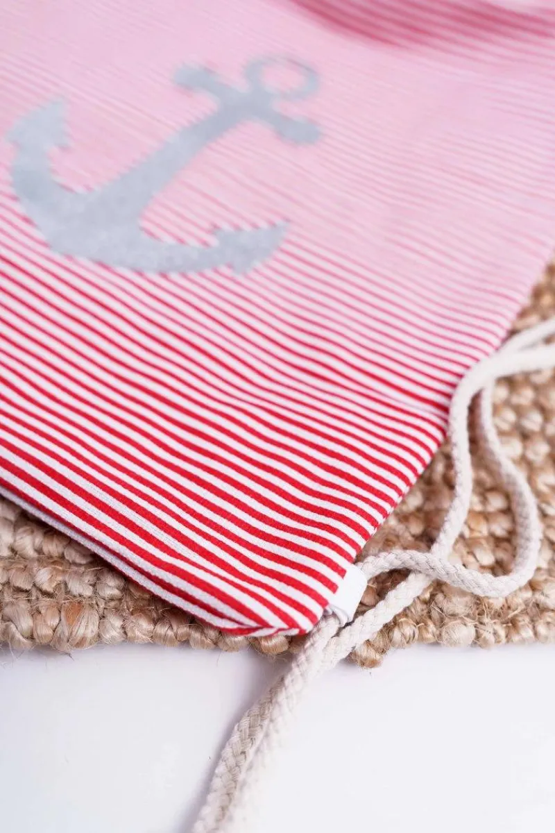 Hot Boto Damska Marynarska Torebka Czerwona Worek Plażowy