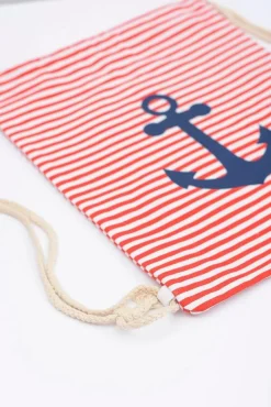 Outlet Boto Damska Marynarska Torebka Czerwony Worek Plażowy