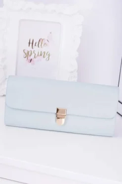 New Boto Damska Miętowa Kopertówka Złoty Łańcuch