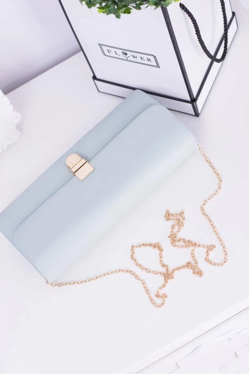 New Boto Damska Miętowa Kopertówka Złoty Łańcuch