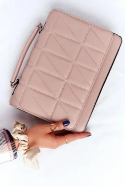 Torebki Klasyczne|Listonoszki>Boto Damska Pikowana Teczka Listonoszka Monaco Nude