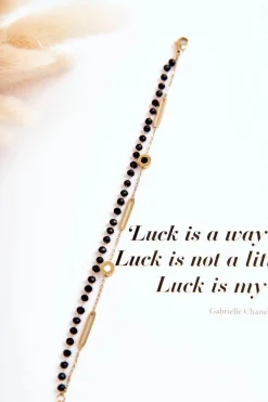 Online Damska Podwójna Bransoletka Mini Zegar Złoto-Czarna Bransoletki