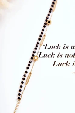 Online Damska Podwójna Bransoletka Mini Zegar Złoto-Czarna Bransoletki