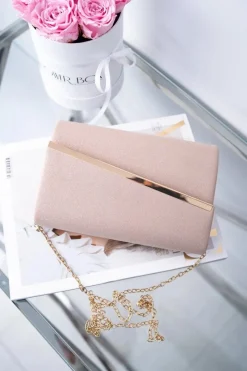 New Boto Damska Różowa Torebka Wieczorowa Brokat