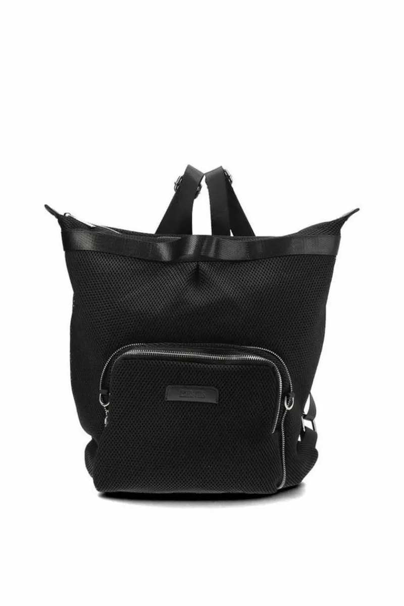 New Big Star Shoes Damska Siateczkowa Torebka Plecak Big Star LL574176 Czarny