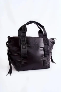 New Damska Sportowa Torebka Big Star KK574014 Czarna Torby Sportowe|Torebki Klasyczne