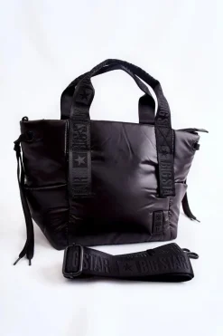 New Damska Sportowa Torebka Big Star KK574014 Czarna Torby Sportowe|Torebki Klasyczne