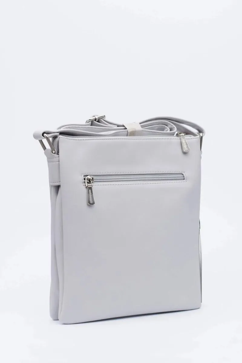 Torebki Monnari|Torebki Klasyczne>Monnari Damska Szara Torebka Listonoszka