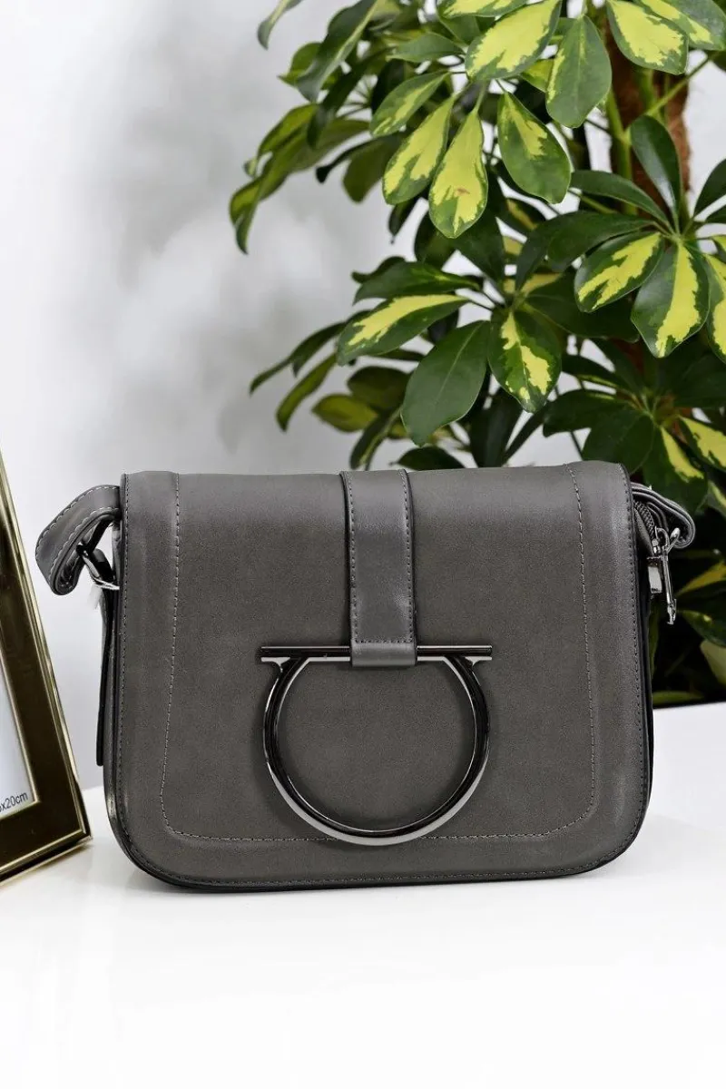 Hot Damska Szara Torebka na Ramię Listonoszka Listonoszki