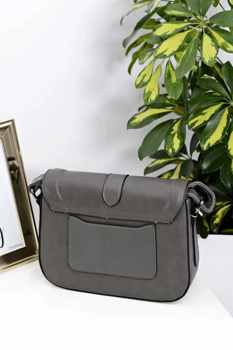 Hot Damska Szara Torebka na Ramię Listonoszka Listonoszki