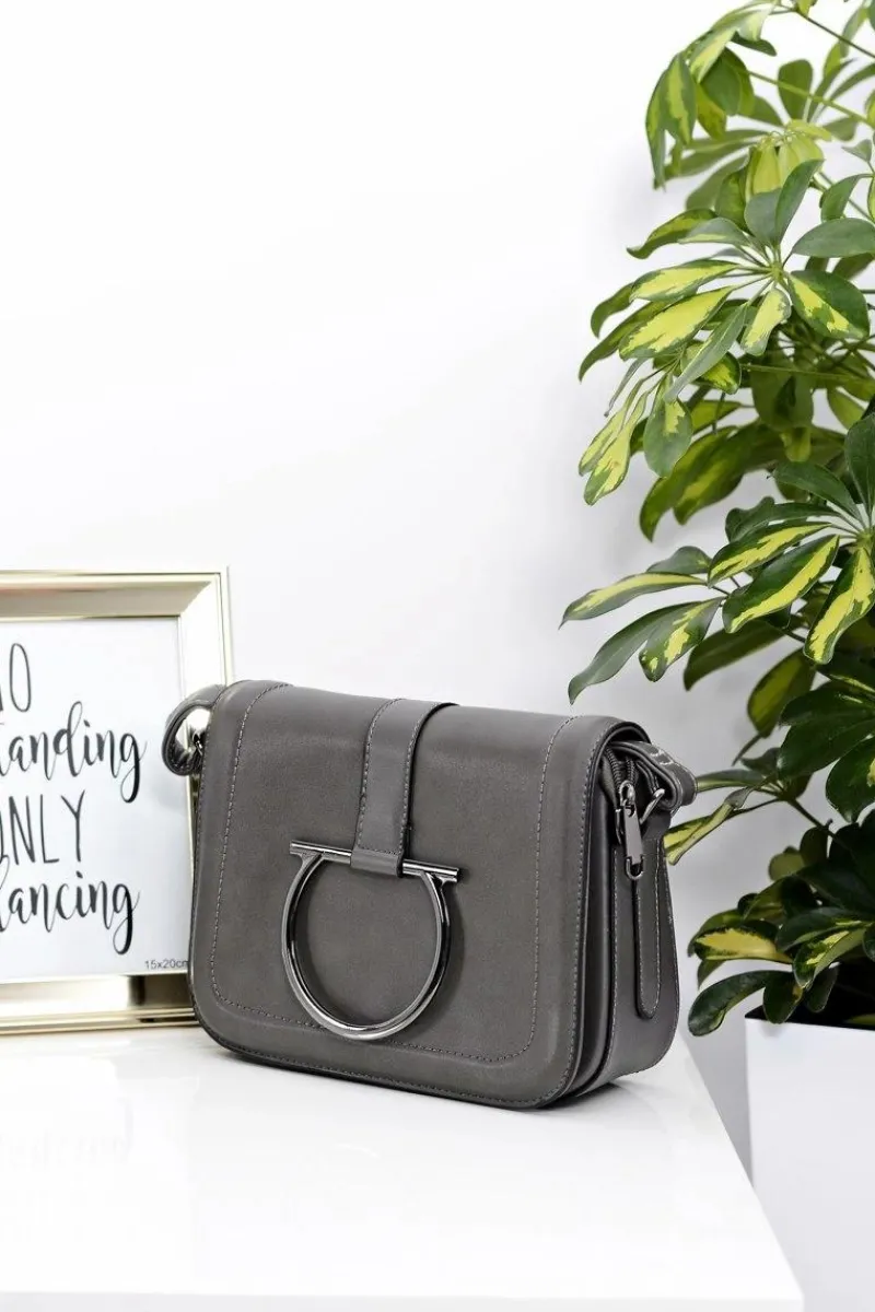 Hot Damska Szara Torebka na Ramię Listonoszka Listonoszki