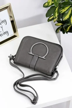 Hot Damska Szara Torebka na Ramię Listonoszka Listonoszki