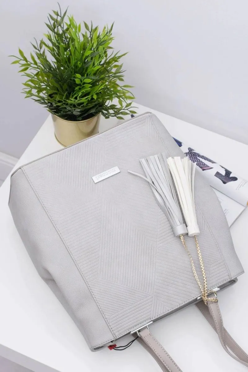 Outlet Damska Szara Torebka Shopper Worek Torebki Monnari|Torebki Klasyczne