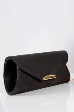 Clearance Damska Szara Zamszowa Kopertówka Kopertówki