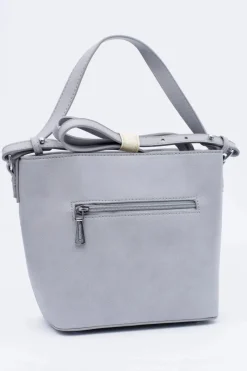 Outlet Damska Szaro Srebrna Torebka Worek Torebki Monnari|Torebki Klasyczne