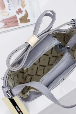 Outlet Damska Szaro Srebrna Torebka Worek Torebki Monnari|Torebki Klasyczne