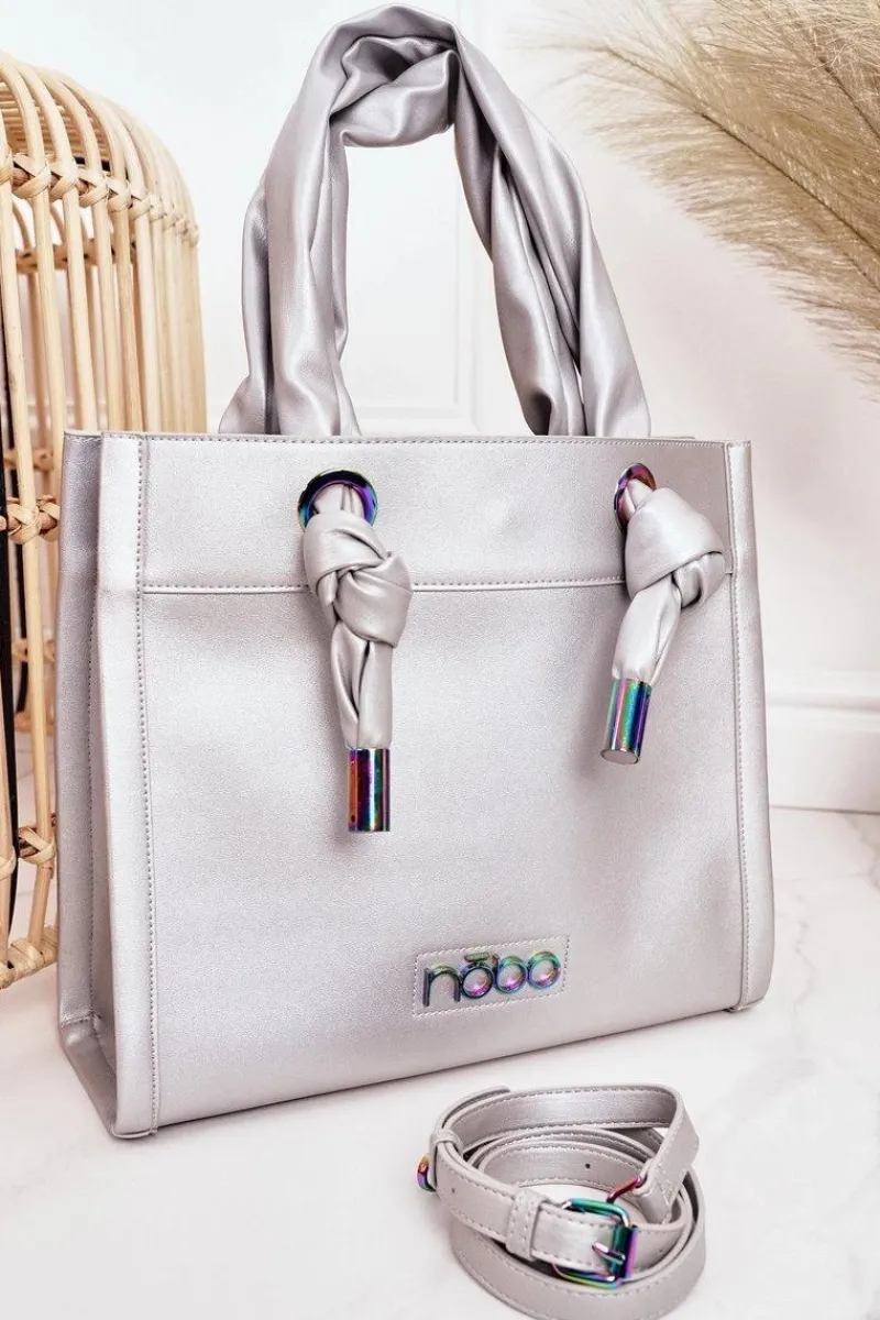 Torebki Nobo|Torebki Klasyczne>Nobo Damska Torba Shopper NBAG-K1090 Srebrna