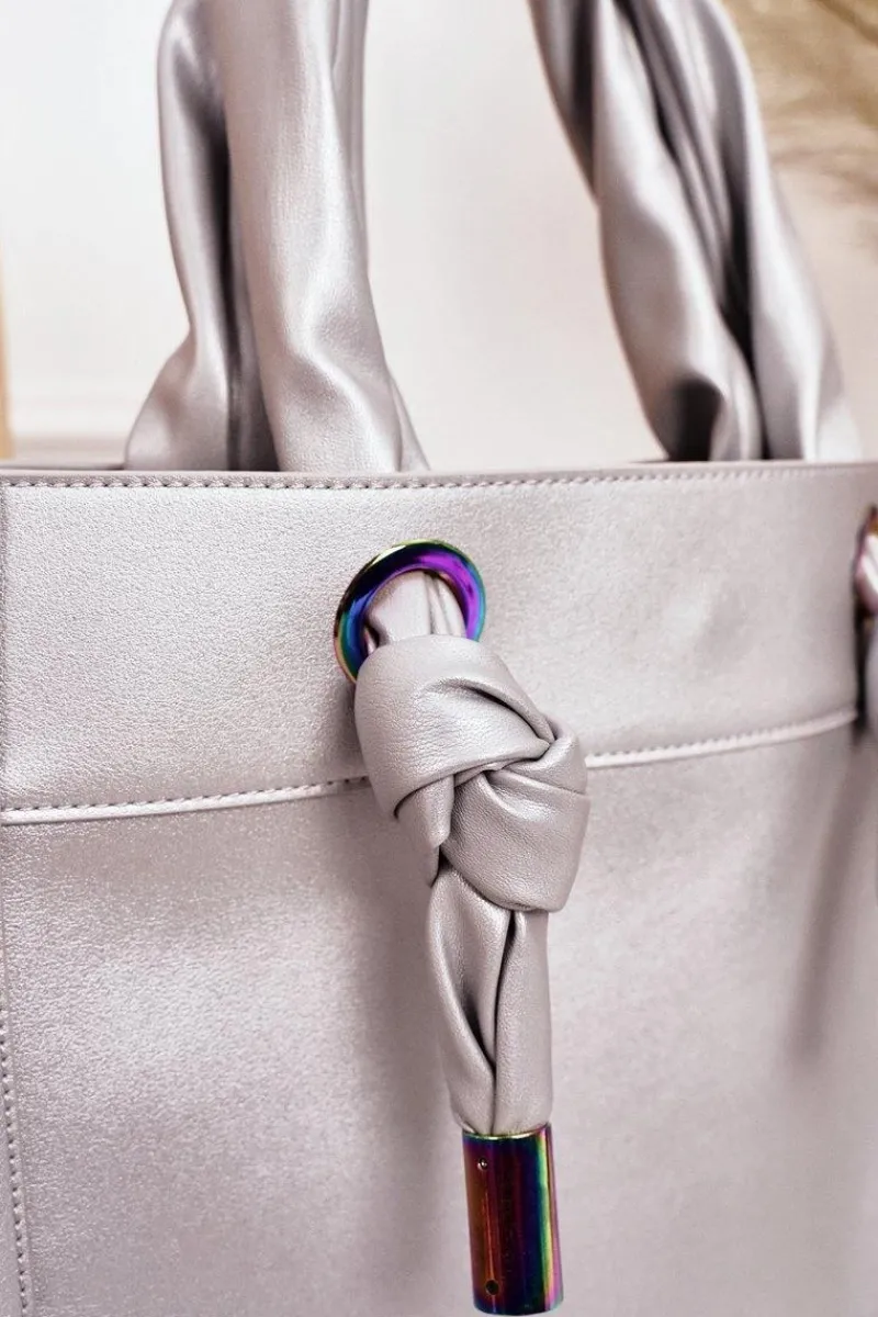 Torebki Nobo|Torebki Klasyczne>Nobo Damska Torba Shopper NBAG-K1090 Srebrna