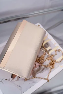 Hot Damska Torebka Beżowa Elegancka Kopertówka Kopertówki