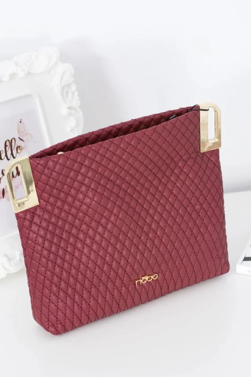 Clearance Nobo Damska Torebka Bordowa Pikowana Listonoszka