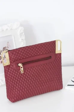 Clearance Nobo Damska Torebka Bordowa Pikowana Listonoszka