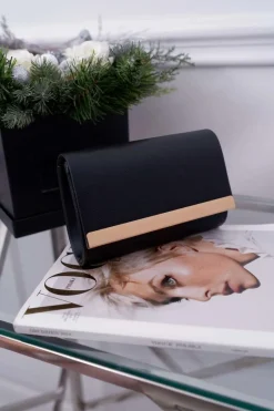 Kopertówki>Boto Damska Torebka Czarna Elegancka Kopertówka