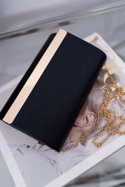 Kopertówki>Boto Damska Torebka Czarna Elegancka Kopertówka