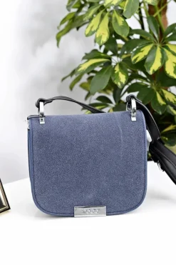 Clearance Damska Torebka Granatowa Listonoszka na Ramię Listonoszki