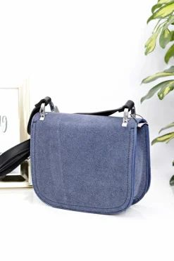 Clearance Damska Torebka Granatowa Listonoszka na Ramię Listonoszki