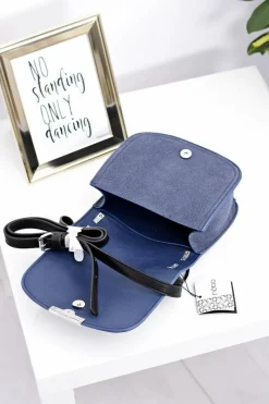 Clearance Damska Torebka Granatowa Listonoszka na Ramię Listonoszki