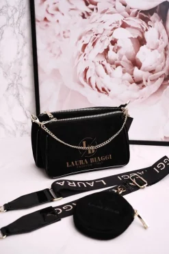 Listonoszki|Kopertówki>Boto Damska Torebka Kopertówka Z Portmonetką LAURA BIAGGI Czarna