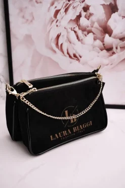 Listonoszki|Kopertówki>Boto Damska Torebka Kopertówka Z Portmonetką LAURA BIAGGI Czarna
