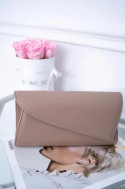 Outlet Damska Torebka Kopertówka Cappucicno Kopertówki