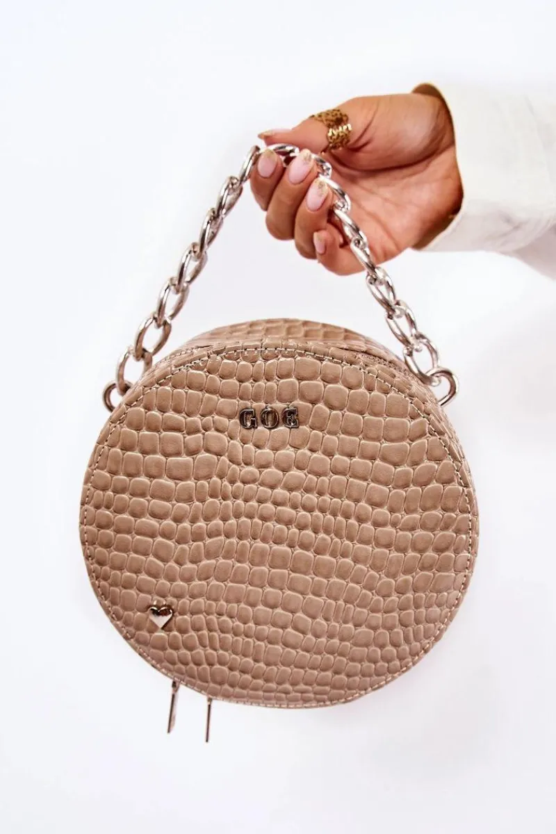 Online Damska Torebka Kuferek ZNJ026 Beżowa Torebki Kuferki|Torebki Klasyczne