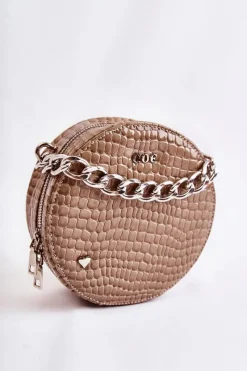 Online Damska Torebka Kuferek ZNJ026 Beżowa Torebki Kuferki|Torebki Klasyczne