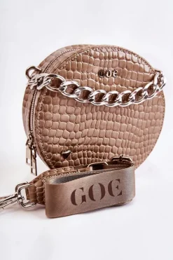 Online Damska Torebka Kuferek ZNJ026 Beżowa Torebki Kuferki|Torebki Klasyczne