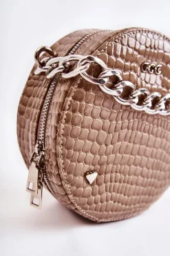 Online Damska Torebka Kuferek ZNJ026 Beżowa Torebki Kuferki|Torebki Klasyczne