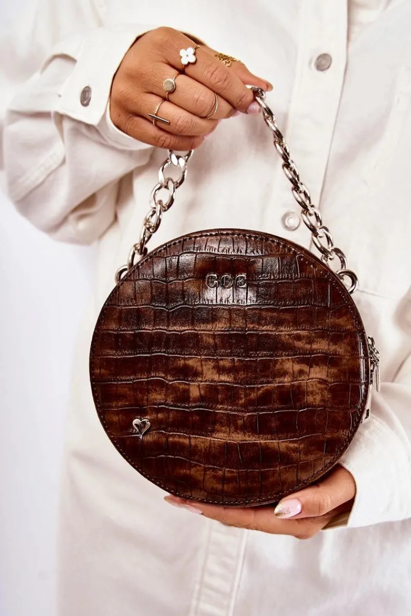 Torebki Kuferki|Torebki Klasyczne>GOE Damska Torebka Kuferek ZNJ027 Brązowa