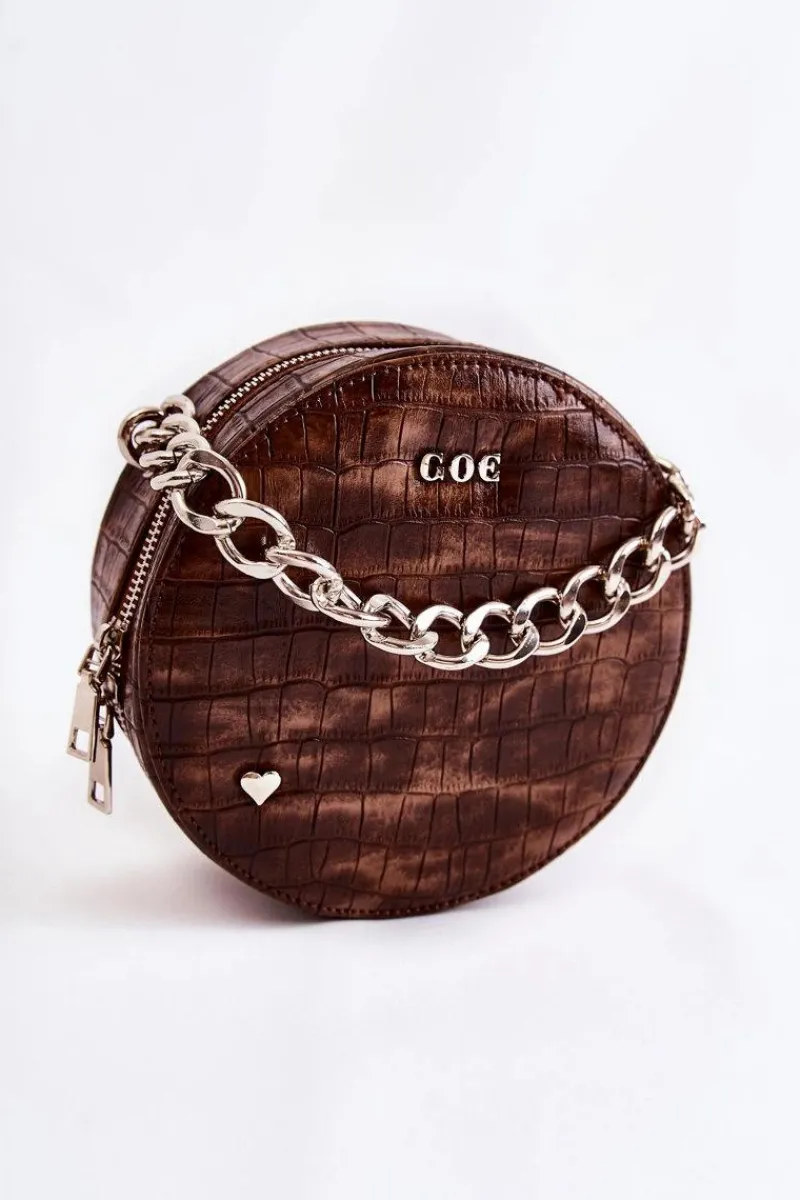 Torebki Kuferki|Torebki Klasyczne>GOE Damska Torebka Kuferek ZNJ027 Brązowa