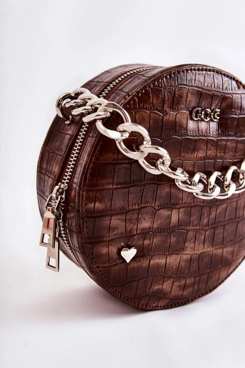 Torebki Kuferki|Torebki Klasyczne>GOE Damska Torebka Kuferek ZNJ027 Brązowa