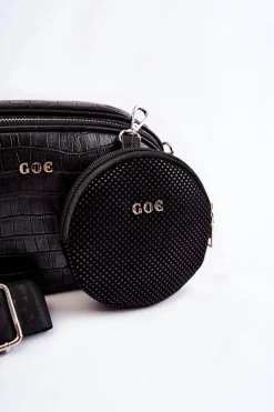 New GOE Damska Torebka Listonoszka 3w1 ZNJ032 Czarna
