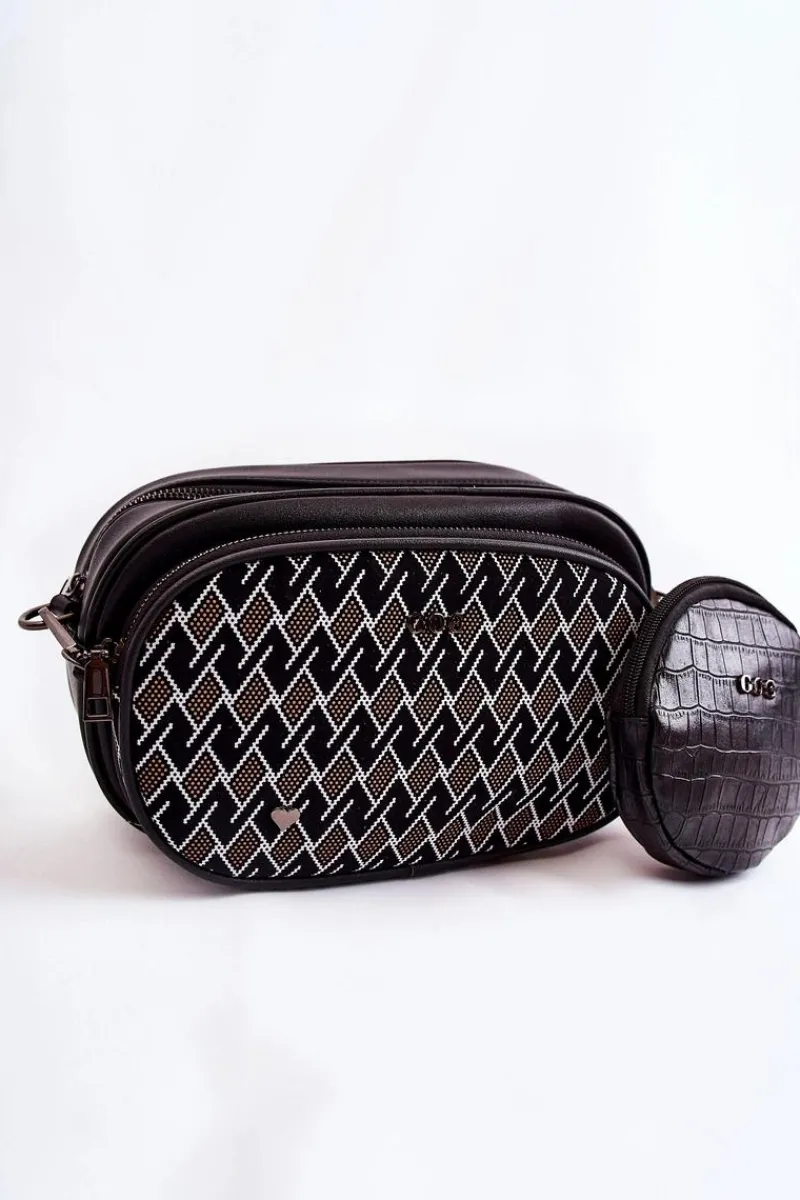 Torebki Klasyczne|Listonoszki>GOE Damska Torebka Listonoszka 3w1 ZNJ031 Czarna