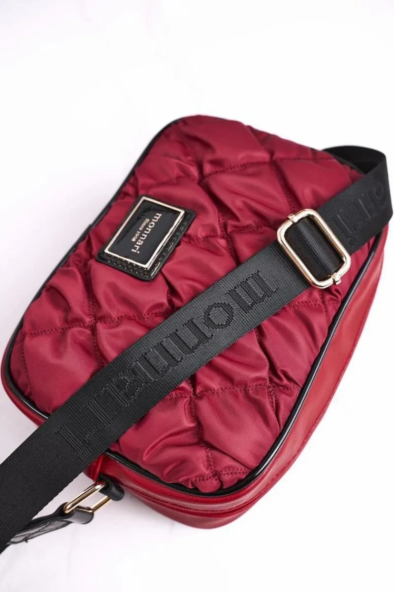 Monnari Damska Torebka Listonoszka BAG4010-005 Pikowana Burgundowa