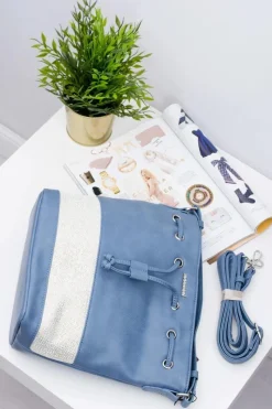 Outlet Damska Torebka Niebieski Worek Torebki Monnari|Torebki Klasyczne