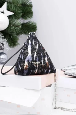 Hot Damska Torebka Piramidka Szaro Czarna Torebki Nobo