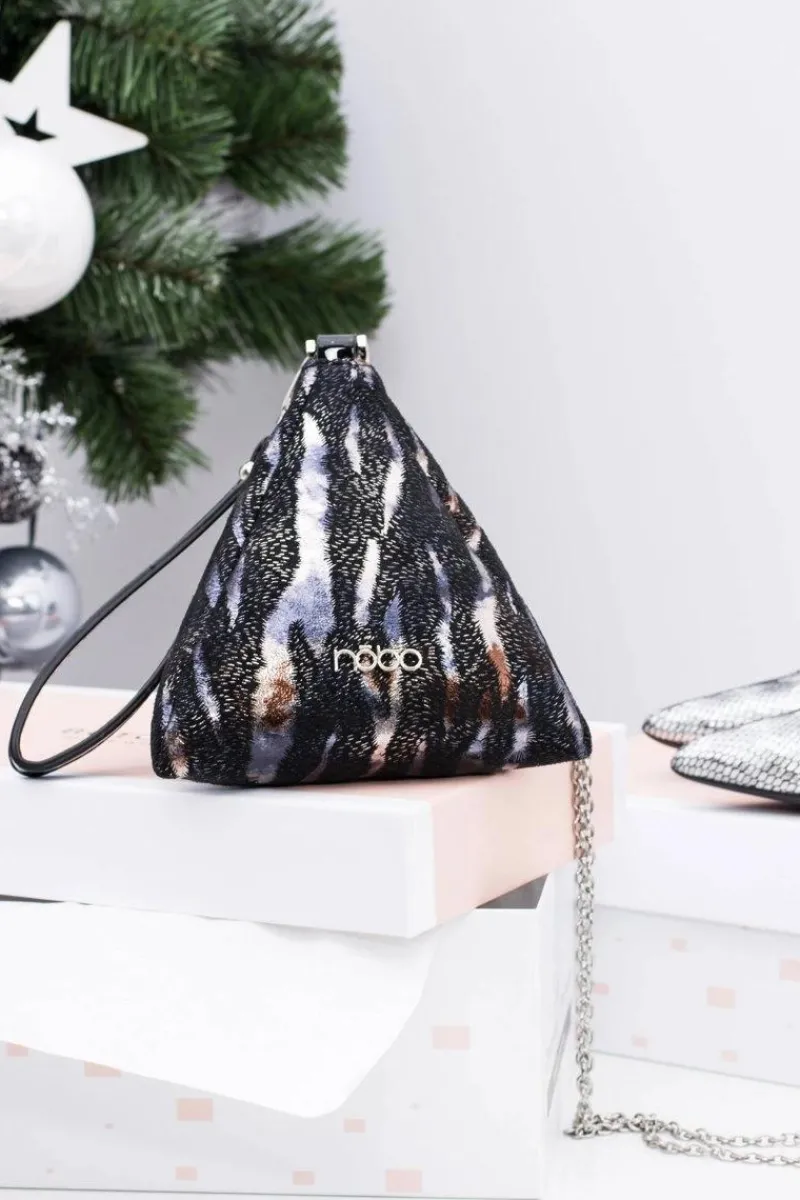 Hot Damska Torebka Piramidka Szaro Czarna Torebki Nobo